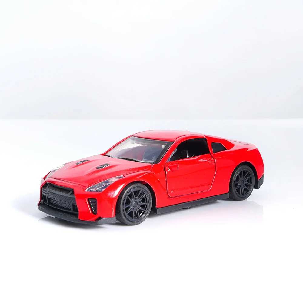 Red Diecast Car143 Scale Pull Back Vehicle Toy with Double Door Openable Home Decor Collectible Model for him Birthday Gifts Y260319