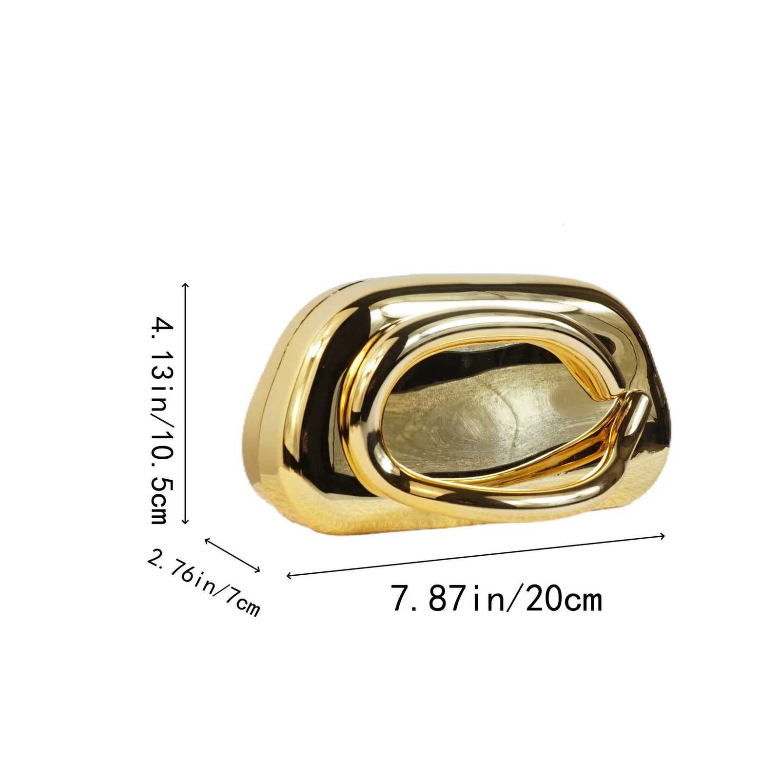 Ladies high-end sparkling metal box shaped dinner bag luxurious and fashionable metal strip decoration evening dress bag W260319 - view 3