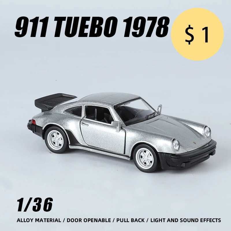 136 911 Turbo 1978 Vintage Car Alloy Model Diecast Metal Toys Boy Girl Classic Saloon Small Vehicle Mini Collect Gift Kid One Y260319