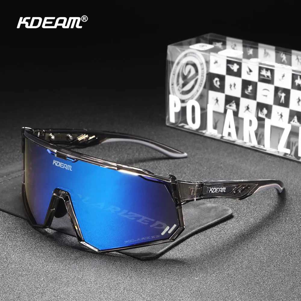 KDEAM High-End Sports Sunglasses Polarized Mens Cycling Glasses Dismountable TR90 Frame And Nose Pads Easy To Exchange H260319 - view 3
