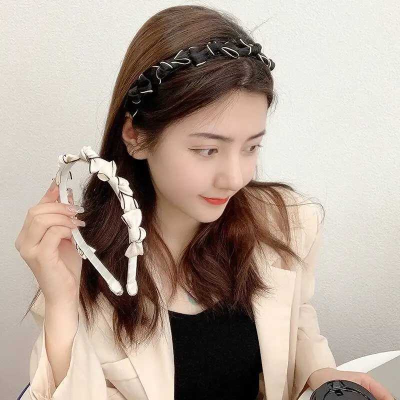 1pc Bow tie headband Korean style temperament small fragrance headband hair clip headband pressure hair accessory H260319