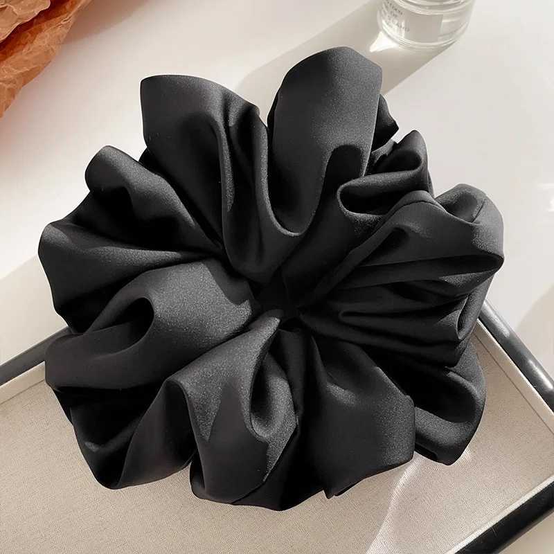 1pcs Extra Large Faux Silk Fluffy High Elasticity Soft Silky Luxury Casual Comfortable Fashion Scrunchie For Women H260319
