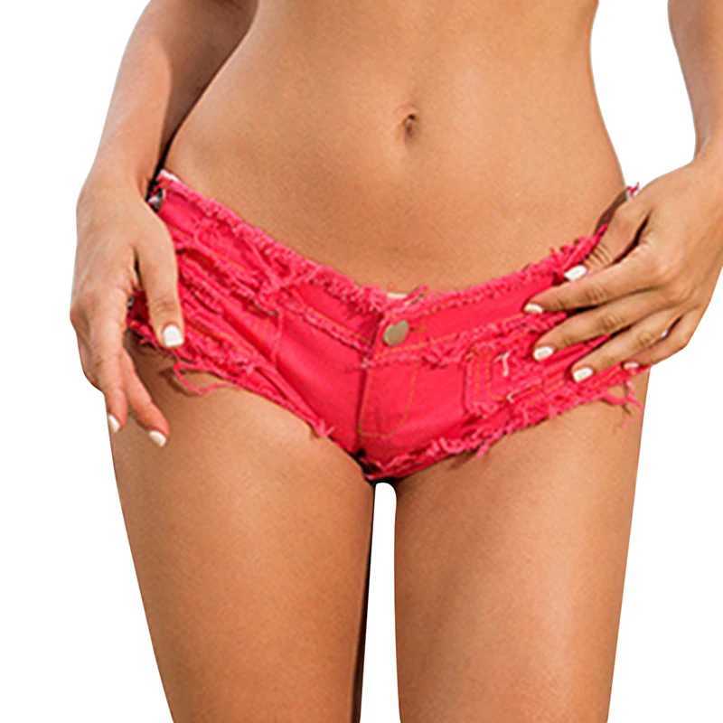 Bandage Design Denim Shorts For Women Trendy Hot Pants Ultra Short Nightclub Womens Sexy Beach Vacation 2024 New FashionSummer M260319