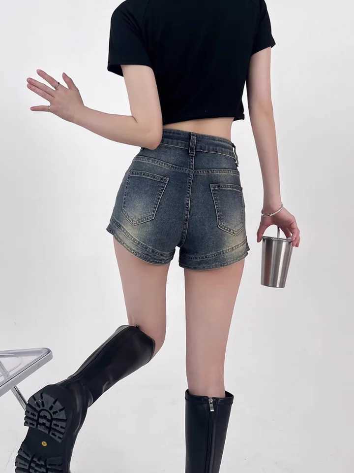 Shorts Women Denim Sexy High Waist American Style Retro Fashion Summer Hotsweet Streetwear All-match Casual Jeans Pants M260319