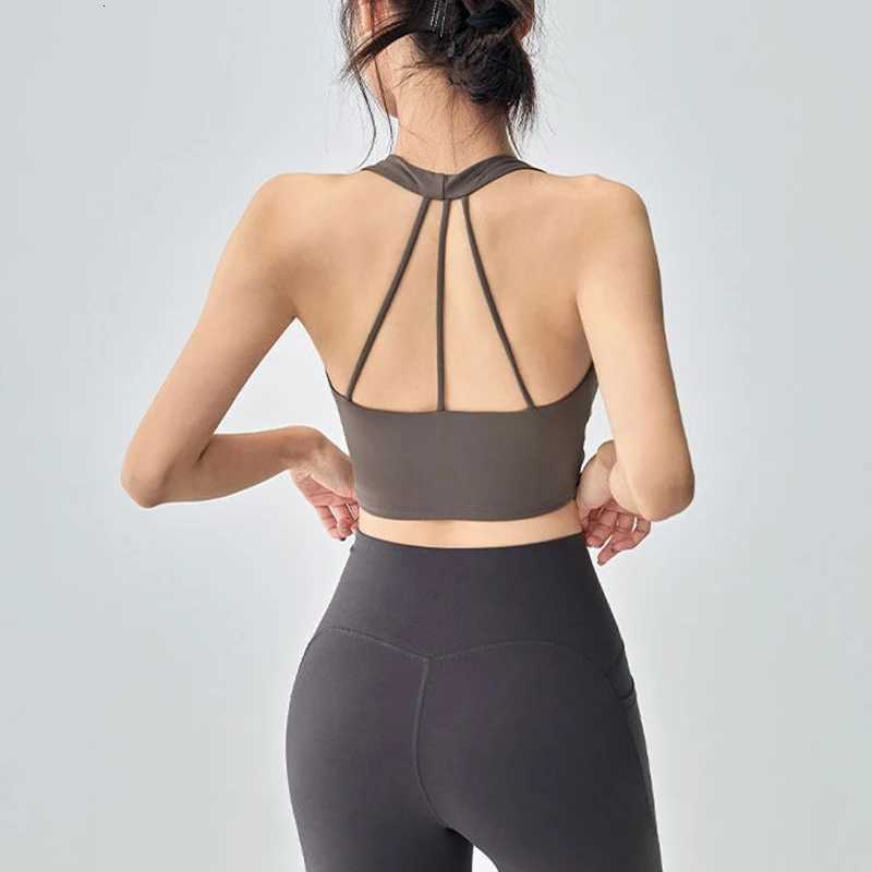 Women Cross Back Yoga Sports Bra Breathable Shock Proof Gym Workout Fitness Push up Top Yoga Running Active Sportswear Vest Bra Z20260319