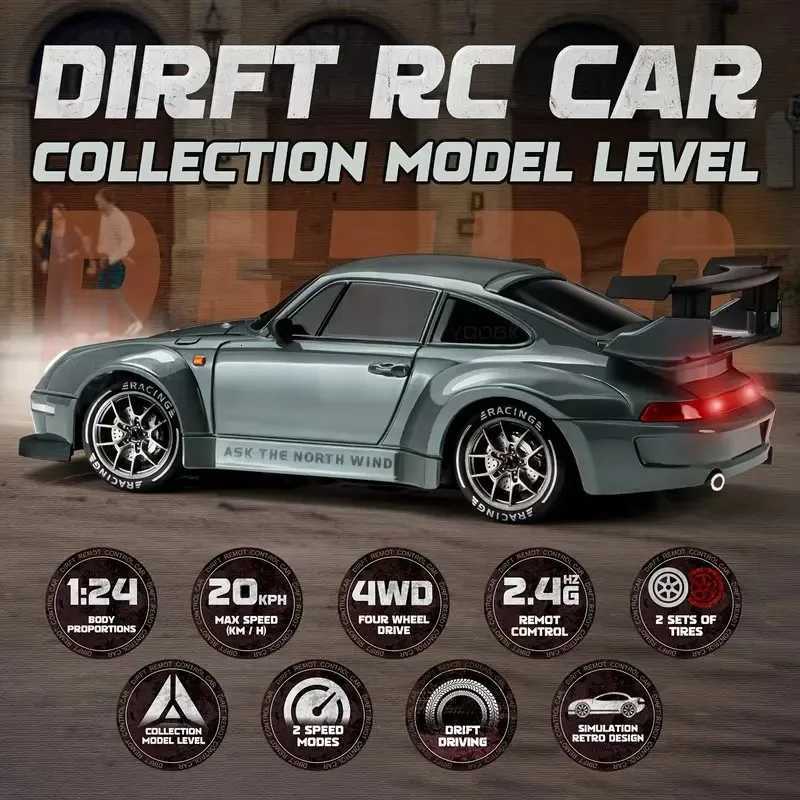 Rc Drift Car 1/24 4WD Remote Control Cars Electric Vehicle Model High Speed Racing Drive for Children Boys Kids Toy giftsT260319 - view 4
