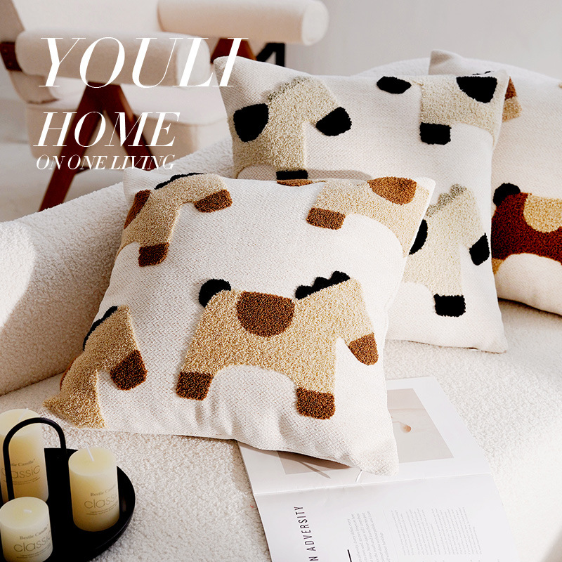 Original children's cartoon throw pillow round high-grade pony sofa pillow cover light luxury bay window pillow bed cushion