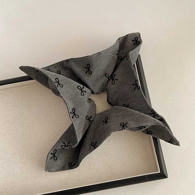 Bow Polka Dot Square Towel Large Intestine Hair Band High Sense Retro Headband Ball Head Rubber Band Hair Accessories Hair Band H260319