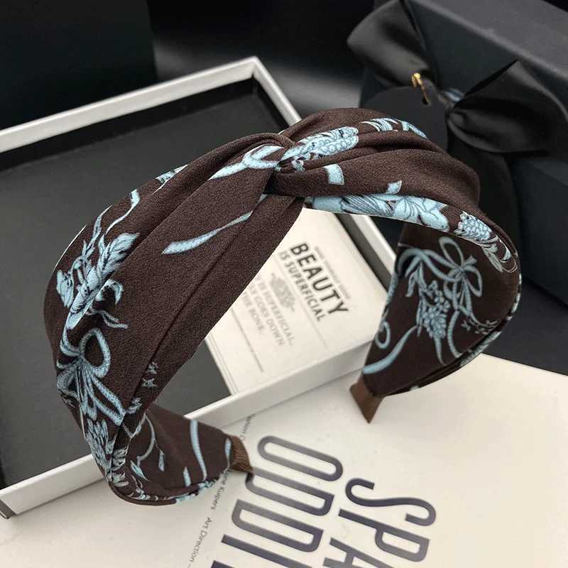European and American style fashionable printed hair clip adult versatile wide edge compression hair wash headband H260319