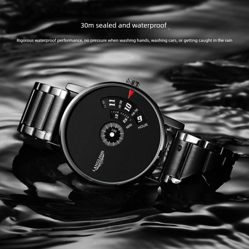 New Waterproof Ultra-thin Men's Watch - Stylish Large-dial Quartz Wristwatch - Designer Watch - Casual And Fashionable Combination - Premium Watc