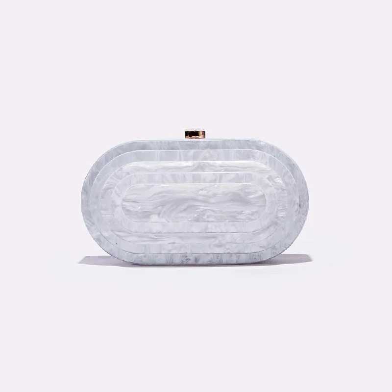 Summer Vintage Women Evening Bag Fashion Patchwork Acrylic Shoulder Chain Bag Elegant Party Clutch W260319 - view 5