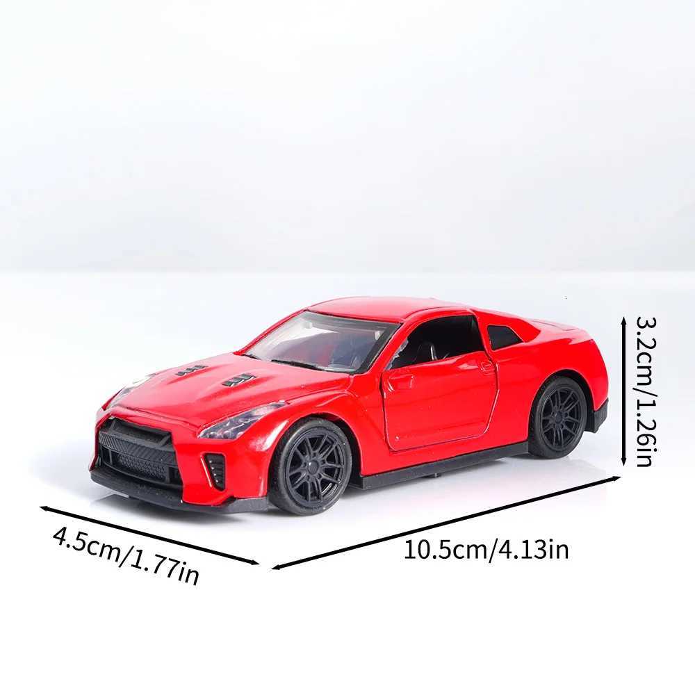 Red Diecast Car143 Scale Pull Back Vehicle Toy with Double Door Openable Home Decor Collectible Model for him Birthday Gifts Y260319