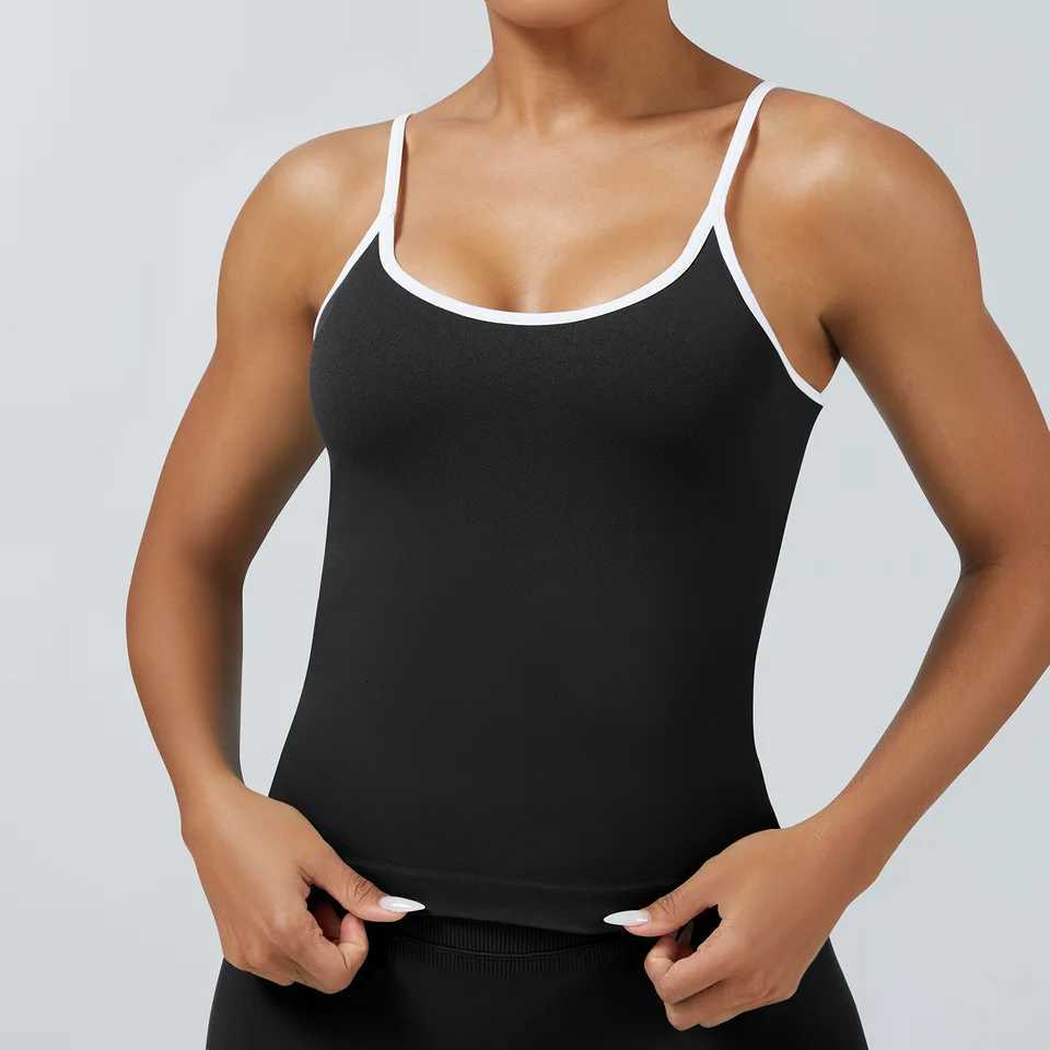 Women Seamless Color Block Yoga Sports Bra Backless High Elastic Gym Fitness Tank Top Workout Vest Female Sportswer Z20260319