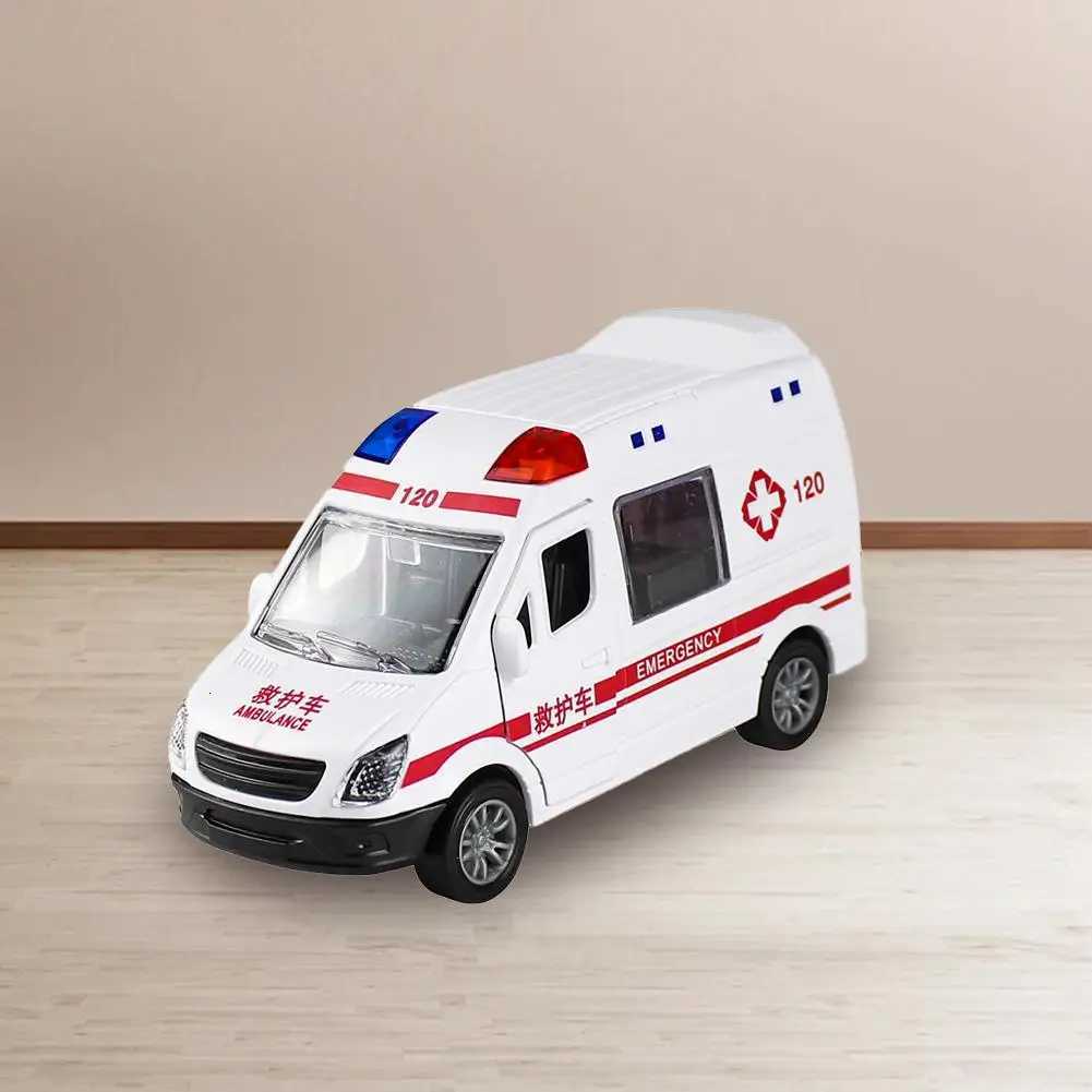 Childrens Inertia Pull Back Car Toy Simulation Ambulance Model Car Toys Collection Gifts Toys for Boys Birthdays Gifts Y260319