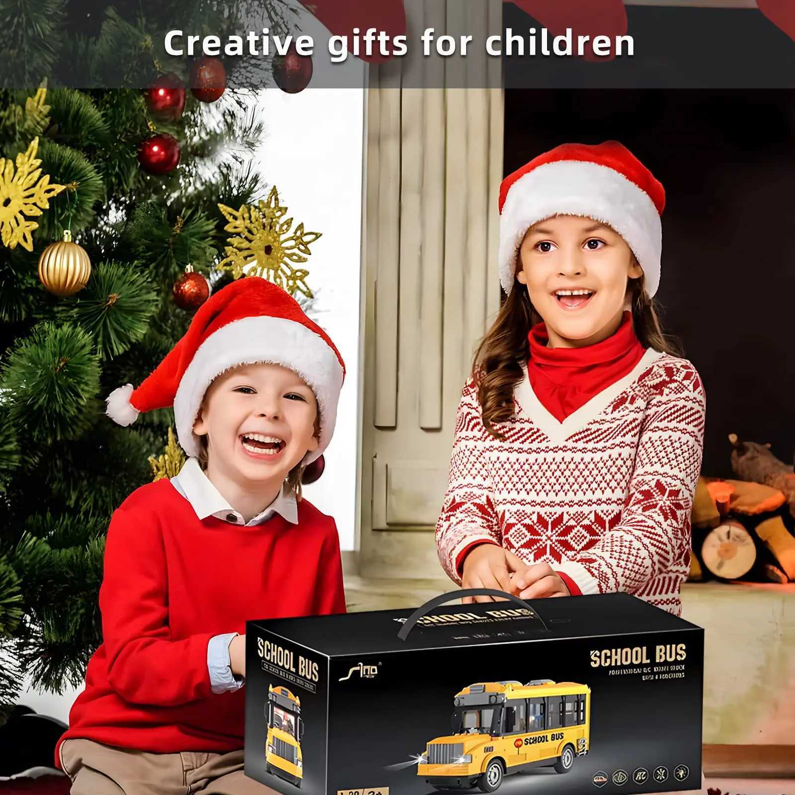 4-Channel RC Electric School Bus And Ambulance With LED Remote Control Sightseeing Bus With Openable Doors Y260319