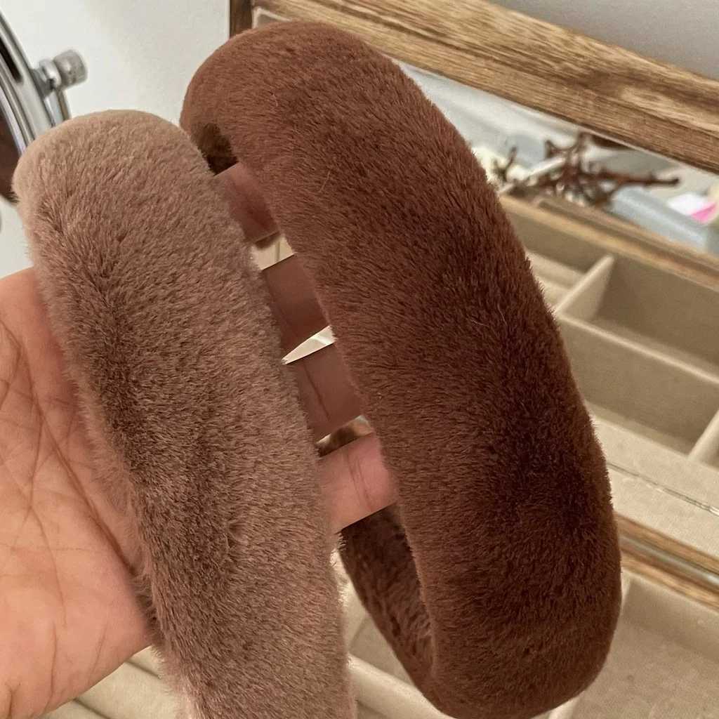 Plush Temperament Hairband Women Korean Makeup Wash Face Headband Solid Broken Hair Band Girls Hair Accessories H260319