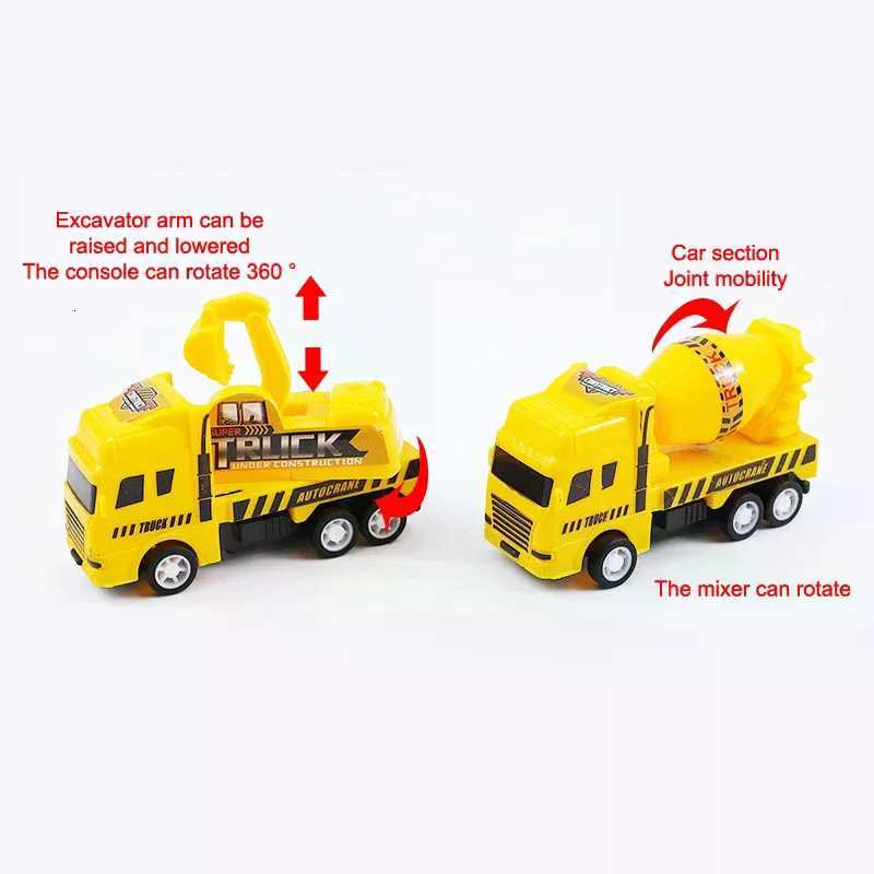 1 Pc Educational Cars Children Kid Pull Back Toy Warrior Engineering Vehicle Model Four Mini Cars Y260319