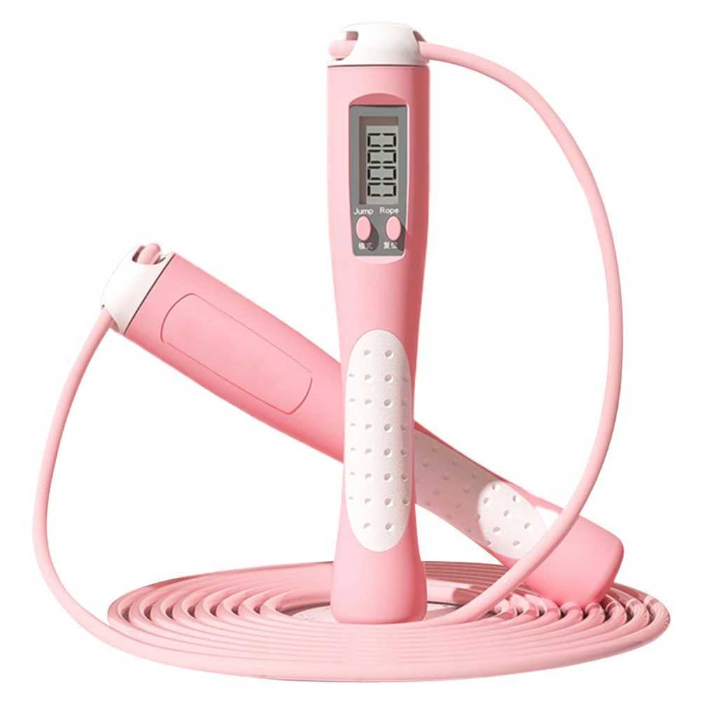 Fitness for fat burning, height growth, jumping, slimming. Adult electronic counter. Steel wire jump rope M260319