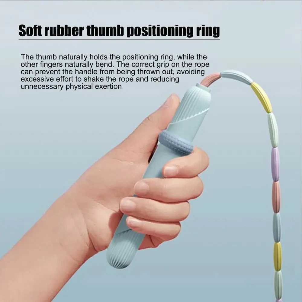 1pcs Bamboo Joint Skipping Rope Soft Bead Fitness Skipping Rope Adjustable Skipping Rope Suitable For Fitness Training M260319