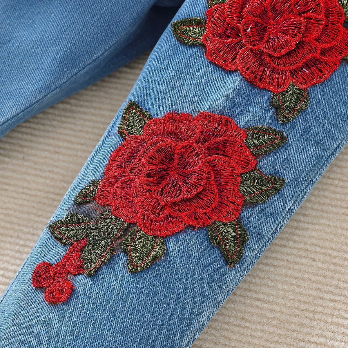 Samgami Baby Summer Girls Outfit Hollow Strap Top Embroidered Jeans Fashion Two-Piece Set 220909