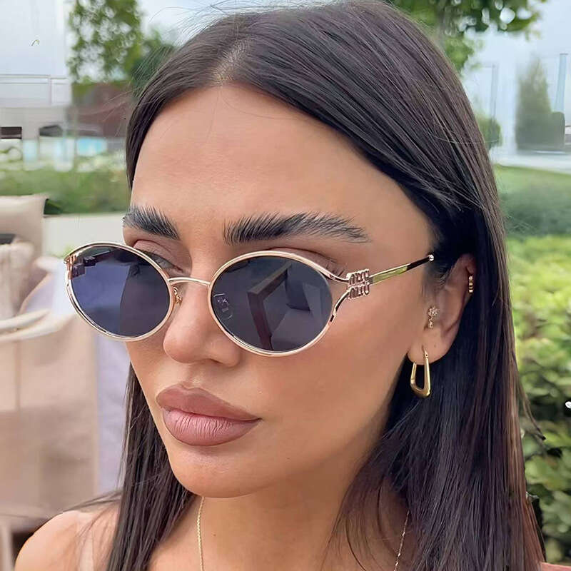 Summer New Oval Sunglasses With An Ins-Style High-End Look, Fashionable Women's Eyewear For Online Influencers Chunjinqiuli