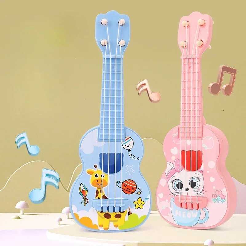 Children Ukulele Musical Toys 4 Strings Small Guitar Montessori Education Instruments Music Toy Musician Learning Gift Y260319