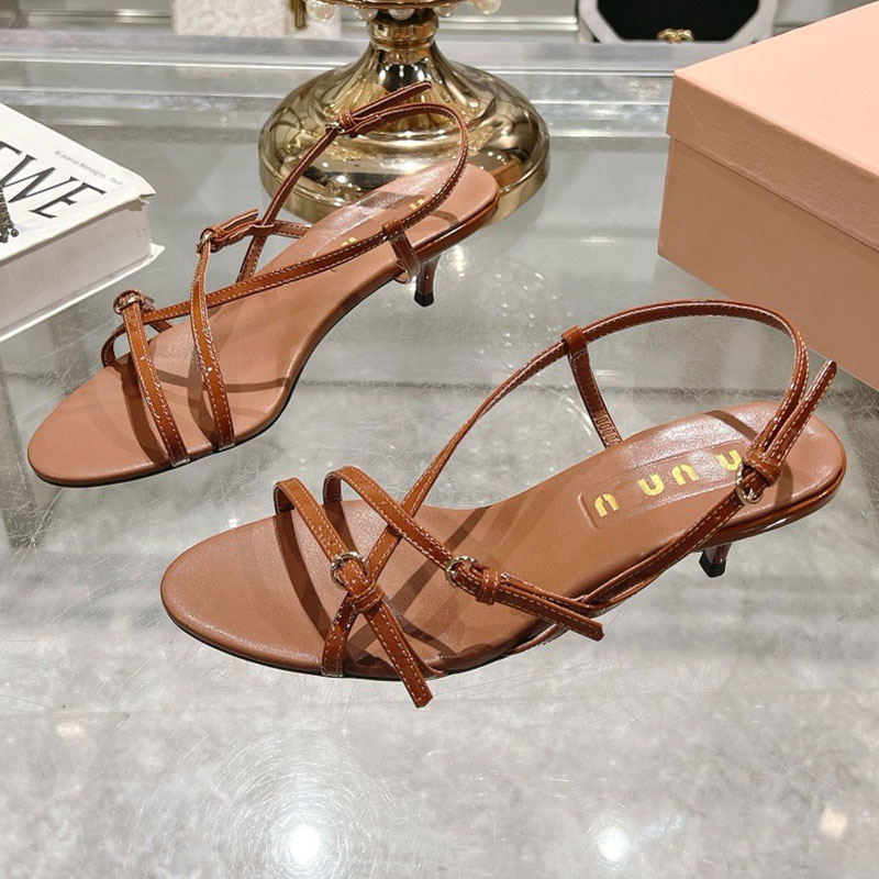 leather brogue slingback T strap pumps designer sandals womens spring summer sandals cowhide paint leather upper soft comfortable sheepskin lining sandals