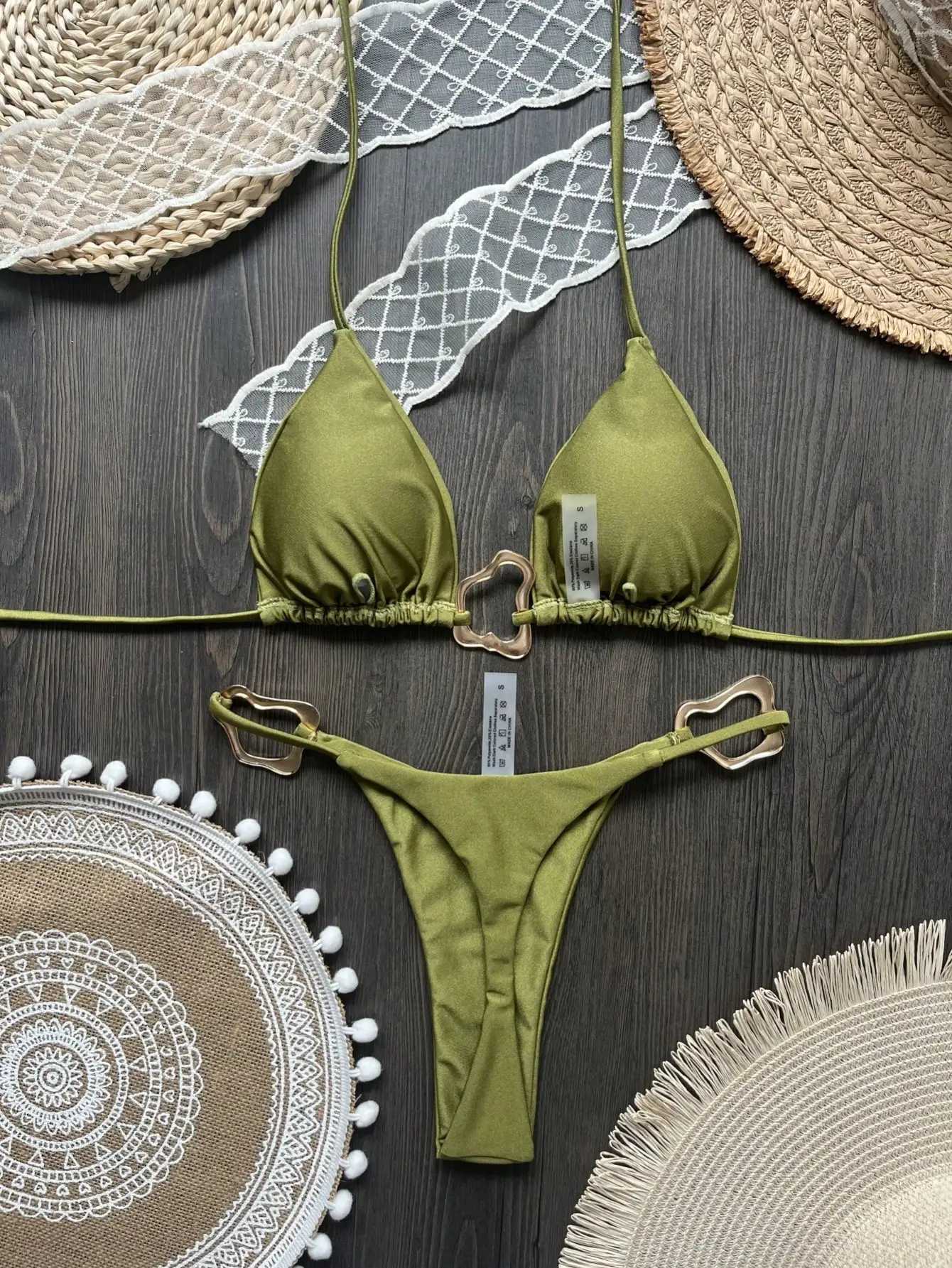 Sexy Halter Micro Bikini 2026 Women Swimsuit Solid Swimwear Thong Bikinis Set Brazilian Beach Wear Bathing Suit Biquini FemaleT260318