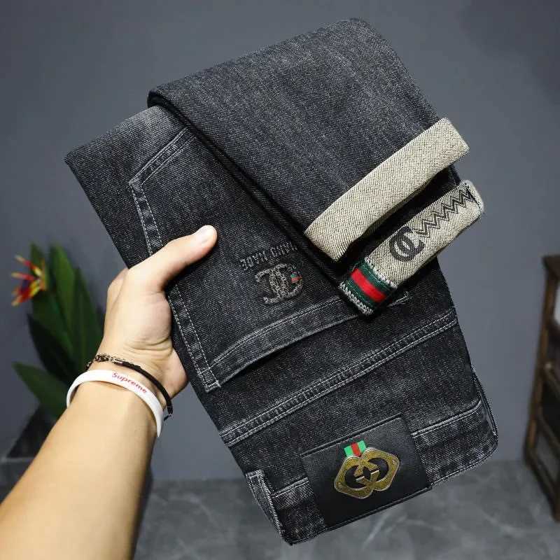 Vintage Jeans Men Chic Summer Fashion All-match Loose Wide Leg Trousers Denim Cozy High Waisted Teen Unisex Straight Casual Pant M260319