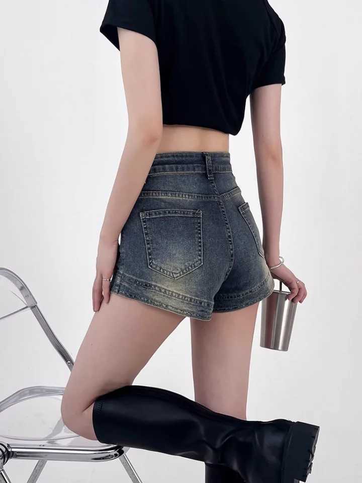 Shorts Women Denim Sexy High Waist American Style Retro Fashion Summer Hotsweet Streetwear All-match Casual Jeans Pants M260319