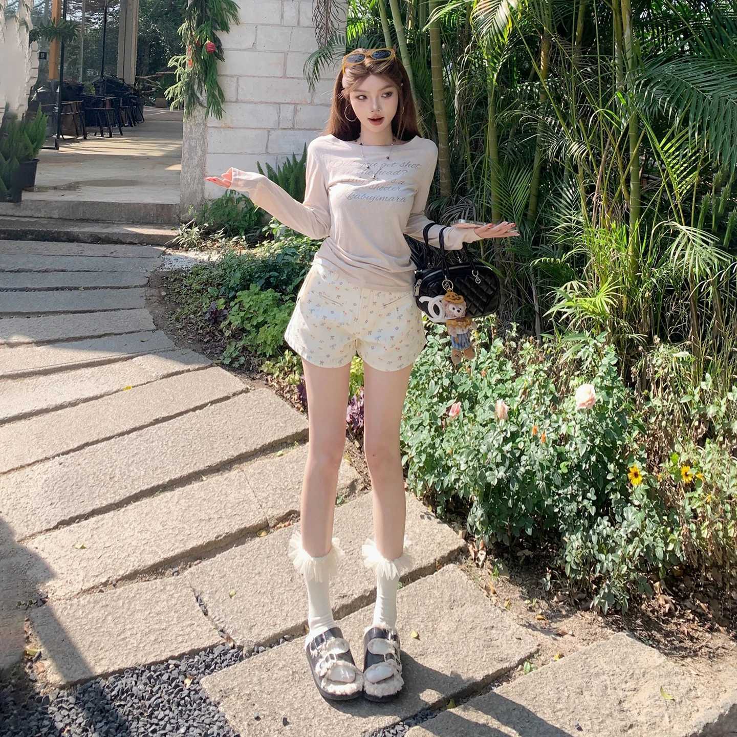 American Retro High Waist Loose Womens Jeans Spring Summer New Style Versatile Casual High Waist Shorts M260319