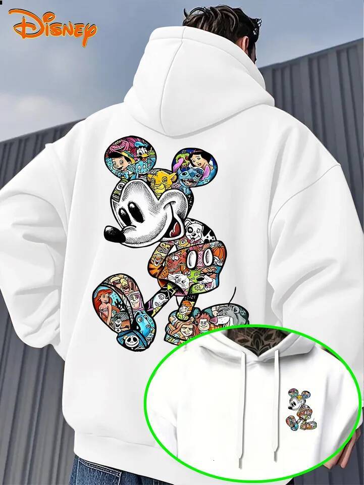 Disney Mickey Mouse Men's Hoodie Autumn Winter Casual Unisex Pullover Sweatshirt Tracksuit Clothing Hoody Oversized Streetwear - view 3