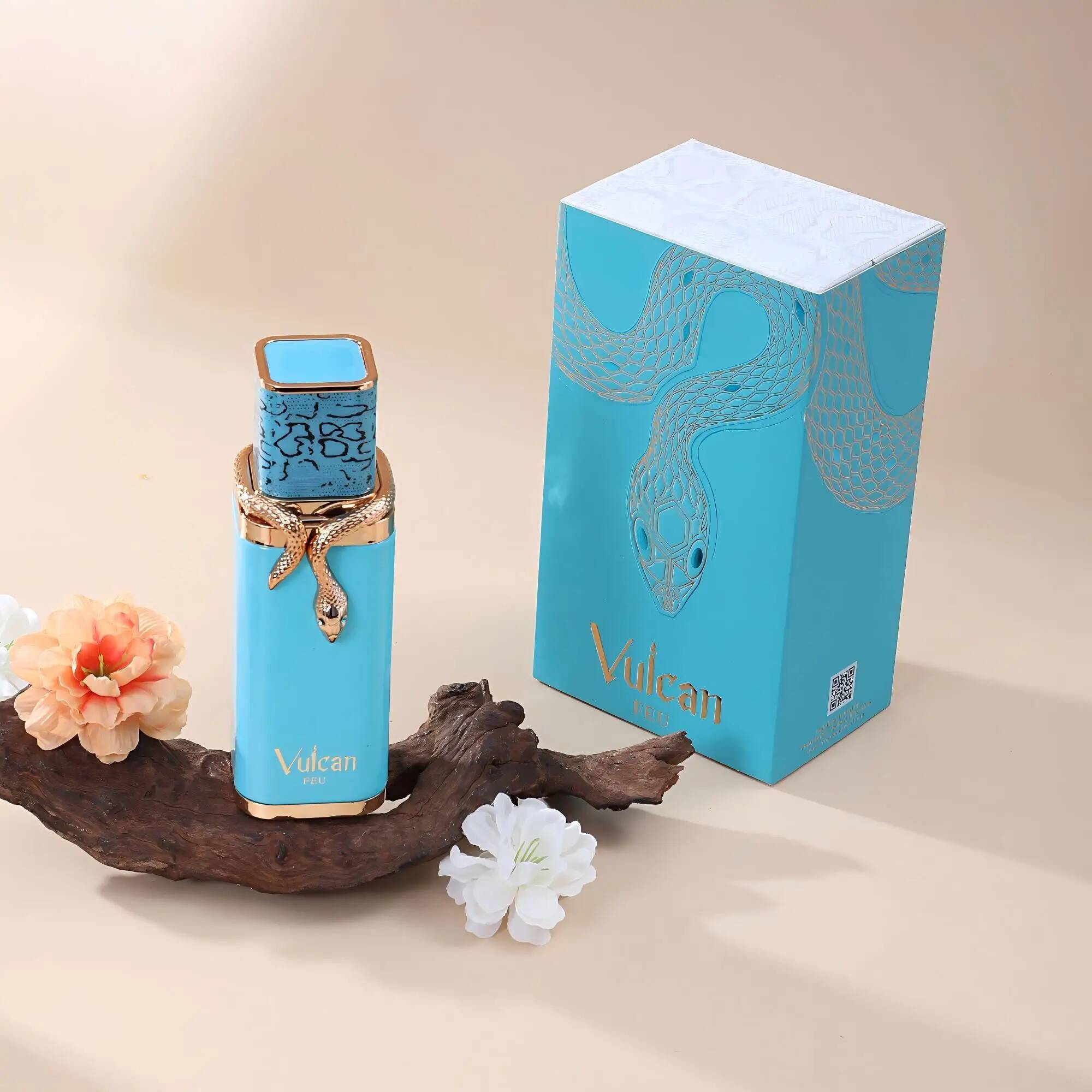 Perfumes Vulcan Feu Men's Eau de Parfum - Bold Aquatic & Woody Fragrance, Perfect Gift for Him
