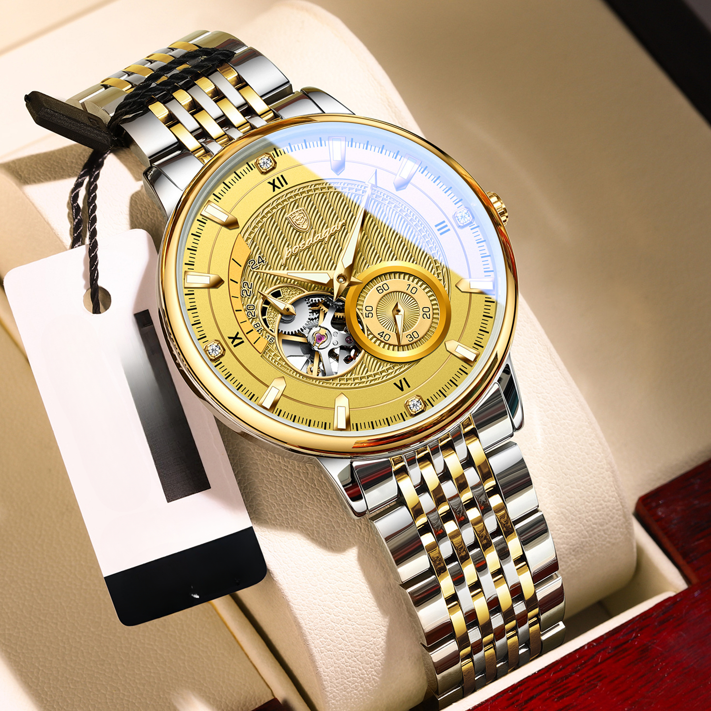 Swiss Brand Fully Automatic Mechanical Watch New Luxury Men's Watch Waterproof Live Streaming Foreign Trade Hot Item Dropshipping