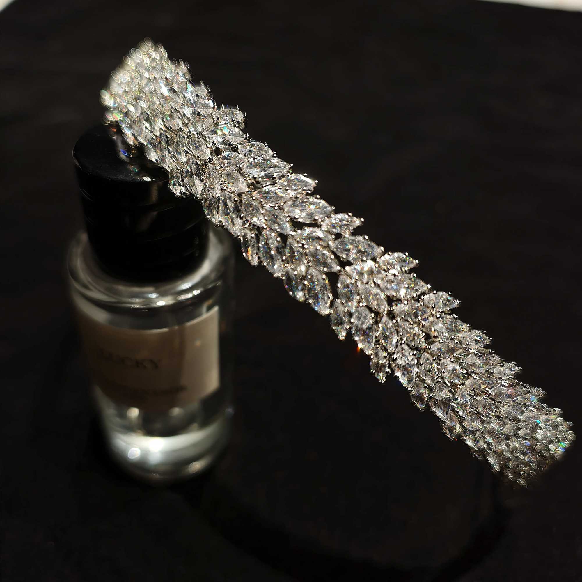 Luxury Bridal Headband For Wedding Hair Accessories Zirconia CZ Bride Tiaras For Women 15 Years Prom Wedding Hairband Headddress H260319