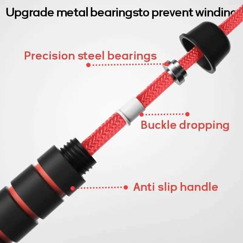 16 FT Adjustable Long Jump Rope for Kids and Adults Double Dutch Skipping Rope with Nylon Core 360 Rotation M260319