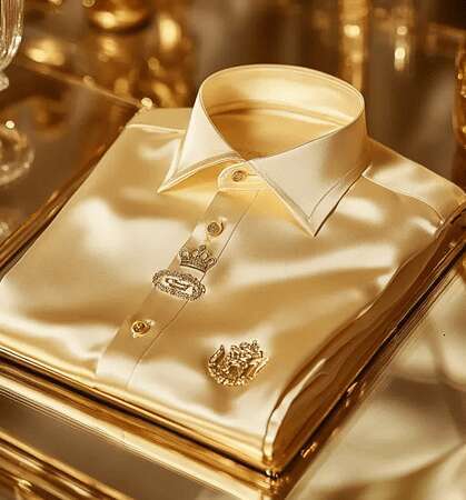 2026 Foreign Trade European American Satin Fabric Spring And Autumn New Casual Trendy Men's Long Sleeve 3D Digital Printed Shirt