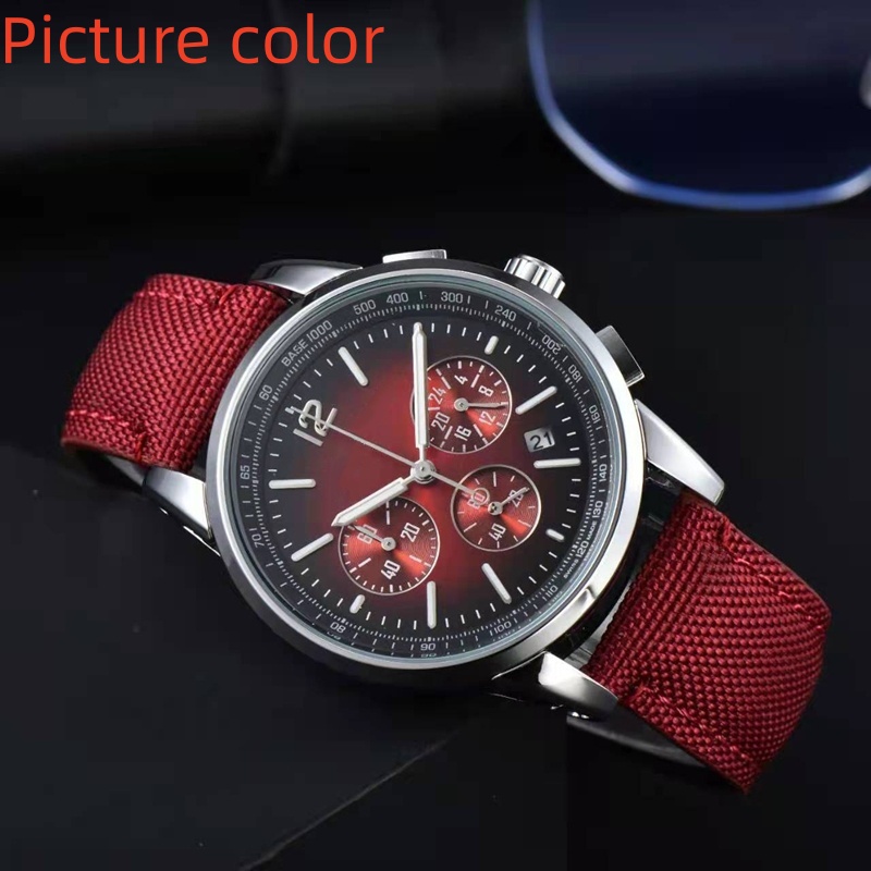 Aude WristWatch for 2026 Mens Watches Six needles All dials work Quartz Watch Top Luxury Brand Chronograph clock Leather Strap Designer fashion ROY Stylish Gift
