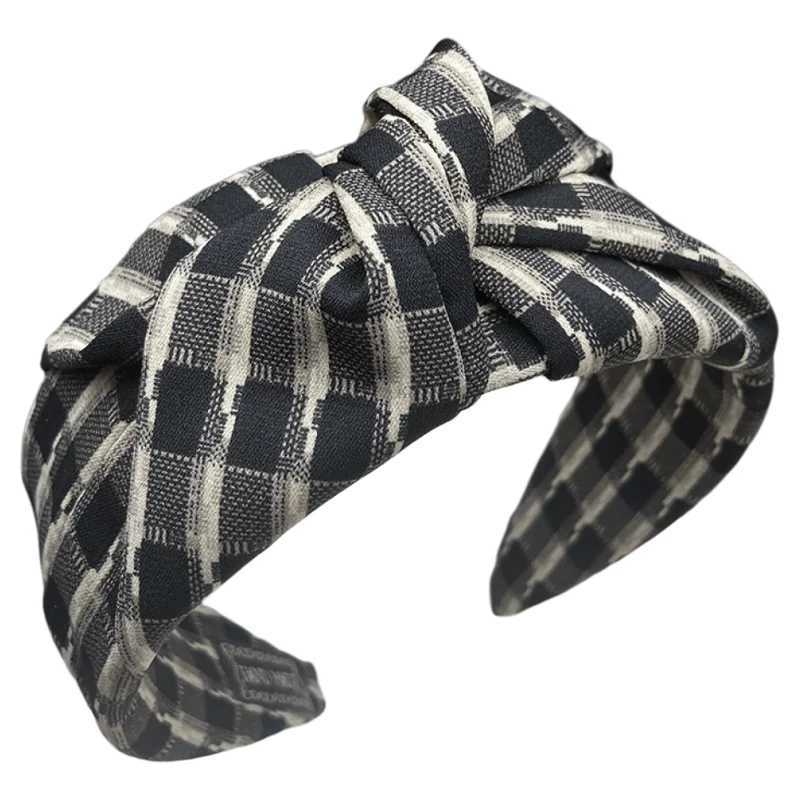 Fashionable fabric hair clip womens high skull top small face high-end feeling headband with wide edge pressed hair headba H260319