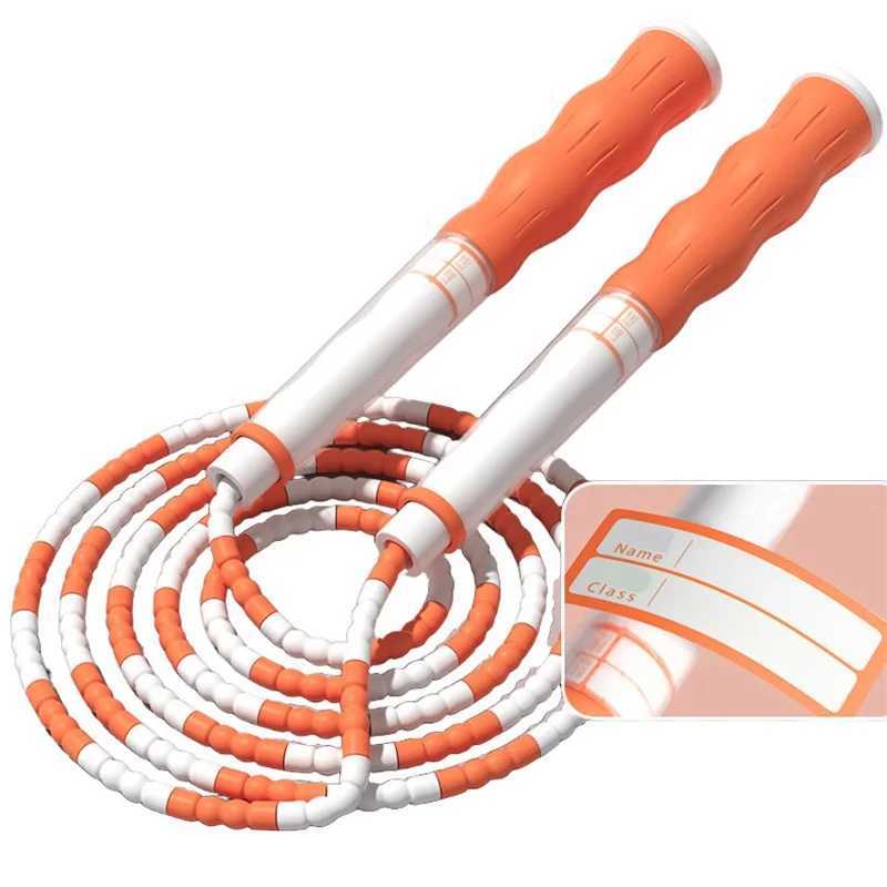28M Skill Jumping Bamboo Jump Rope PP Handle Beginners Adult Children Soft Beaded No Tangle Segmented Fitness Training Supplies M260319