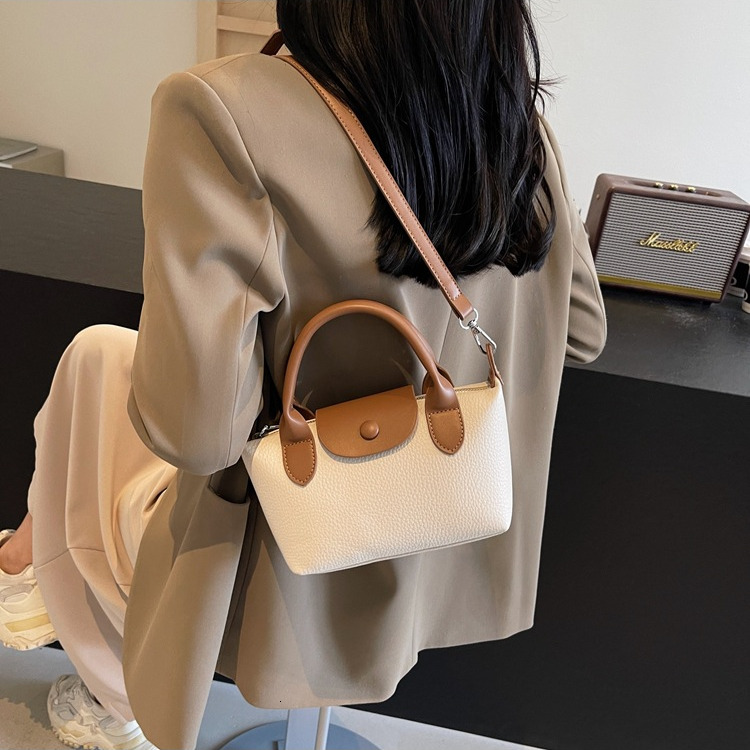 2026 Luxury Premium Color Contrasting Women's Handbag Fashion Simple PU Soft Leather Mini Single Shoulder Crossbody Bag New Fashion Western Style