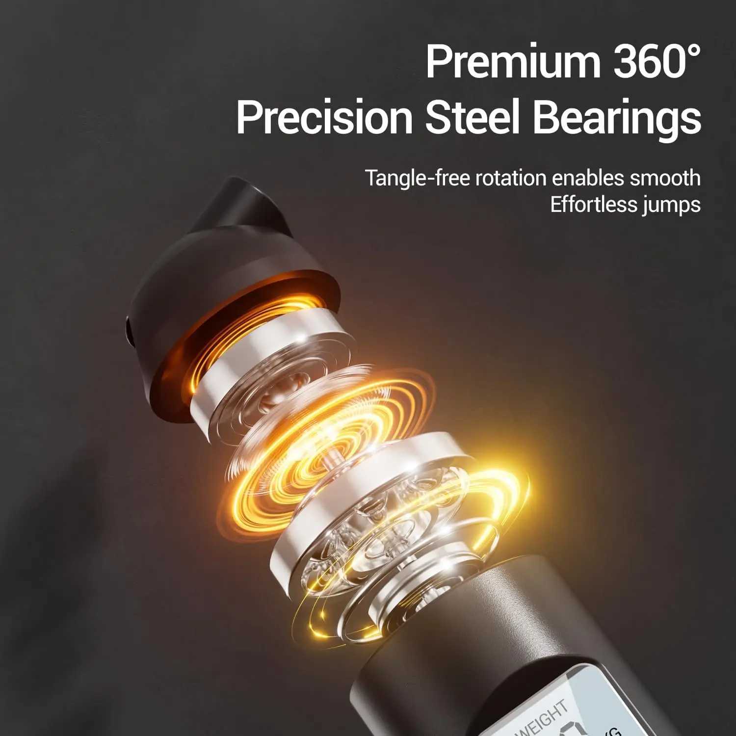 Adjustable Cordless Jump Rope with LCD Counter Weighted Balls for Calorie Burn Home Fitness Training M260319