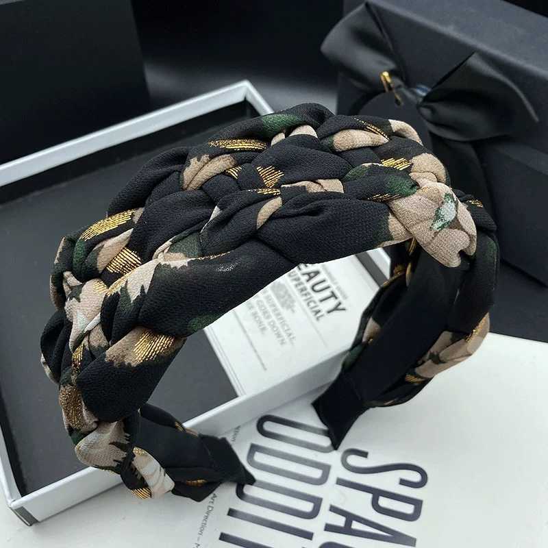 Vintage hand-woven hairband elegant and fashionable trendy and versatile headband high crown pressure hair accessory H260319