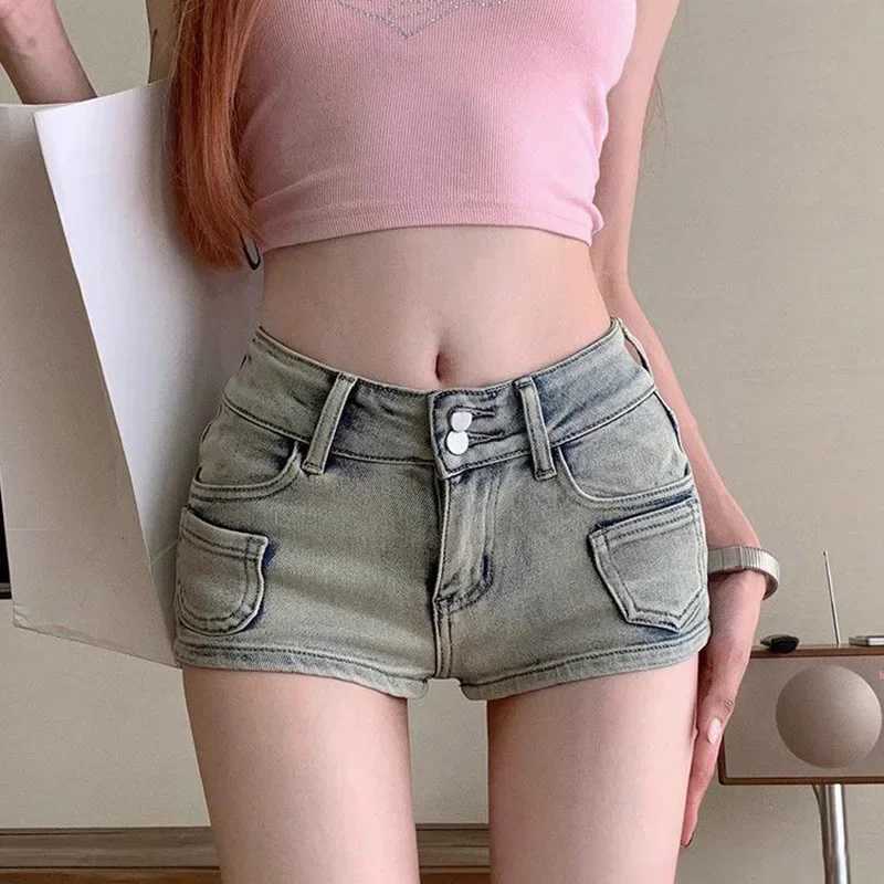 Summer Y2k Fashion Woman Skinny Thin Jeans Hot Sale Female Casual Short Pants Girls Chic Sexy Blue Denim Shorts M260319