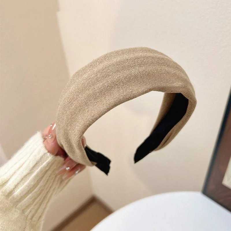 Knitted Wide-Brimmed Retro Autumn and Winter Headband Hairband Hair Clip Hair Tie Versatile Headwear H260319