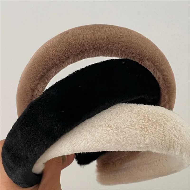 Plush Temperament Hairband Women Korean Makeup Wash Face Headband Solid Broken Hair Band Girls Hair Accessories H260319