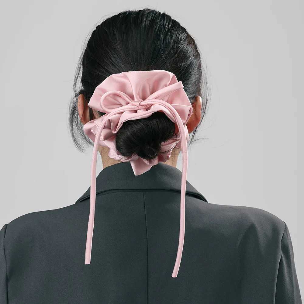 Bow Ribbon Hairbands Long Elastic Sweet Scrunchies Flowers Hair Tied Bands Head Rope Women Korean Girl Ponytail Hair Accessories H260319