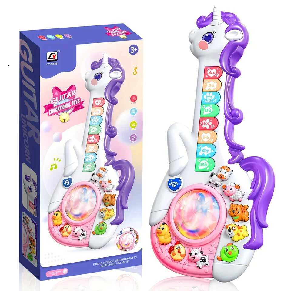 Unicorn Shape Kids Music Learning Guitar Safe Material Multiple Functions Make Learning More Interesting Y260319