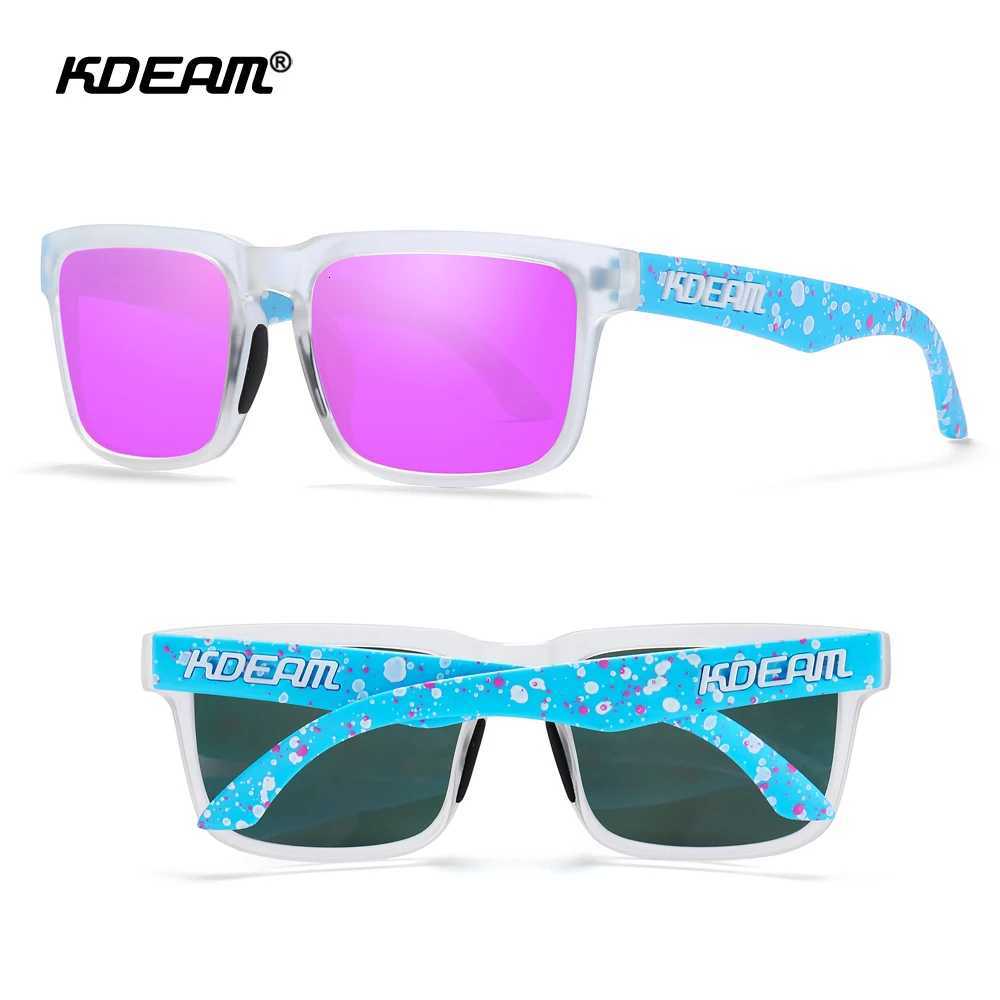 KDEAM Square Style Polarized Sunglasses For Men And Women Medium Size Overall Width 145mm Outdoor Sun Glasses With Zippered Case H260319 - view 6