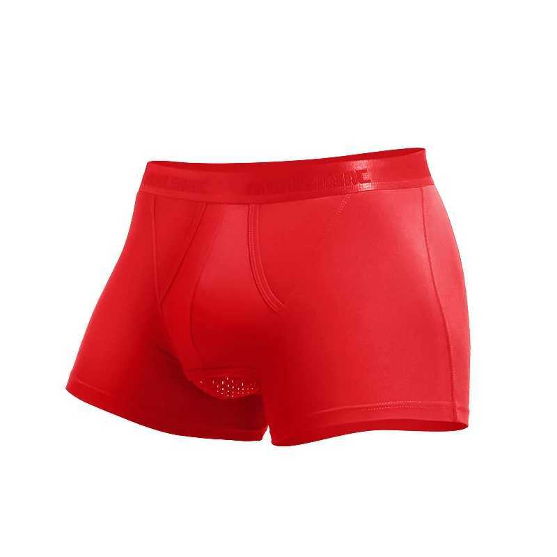 Mens Underwear with Separate Pouch Design Modal Fabric Scrotal Support Boxer Briefs D260319